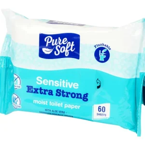 Pure Soft Lichaamsverzorging> Sensitive Vochtig Toiletpapier Bio-Flush