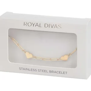 Merk Horloges & Sieraden>Royal Divas Roestvrijstalen Armband